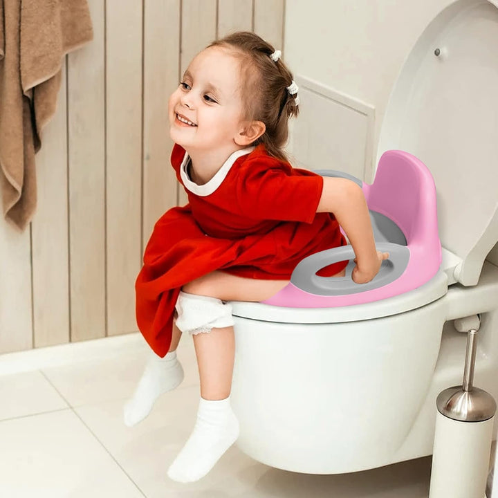 Kinder Toilettensitz WC-Sitz für Junge und Mädchen Kindertoilettensitz für Kissengriff und Rückenleh