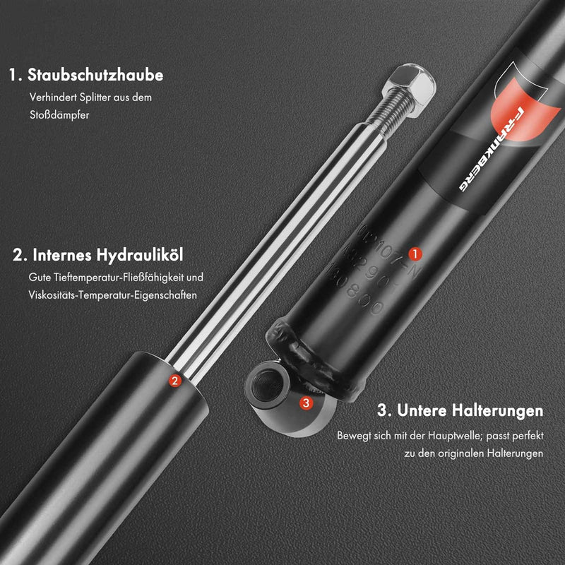 Frankberg 2x Stossdämpfer Vorne Links Rechts Kompatibel mit Cabrio 450 0.6L-0.8L Cabriolet 2000-2004