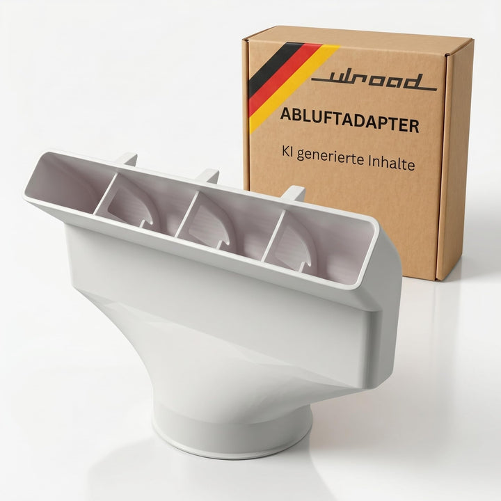 Ø150mm Fenster Adapter Klima Abluft extra breit und flach – Reduzierstück auf schmale Öffnung - Pass