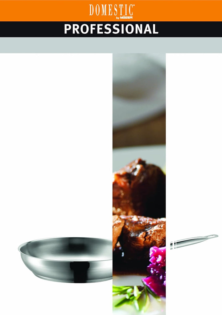 Mäser, Serie Professional, Fleischtopf 24 cm, Topf aus hochwertigem Edelstahl 18/10, Induktion, Lite