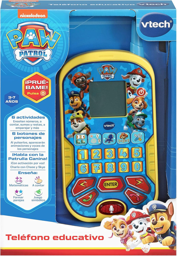 Vtech 80-529522 Patrulla Canina Paw Patrol Lern-Telefon, interaktives Smartphone für Kinder + 3 Jahr