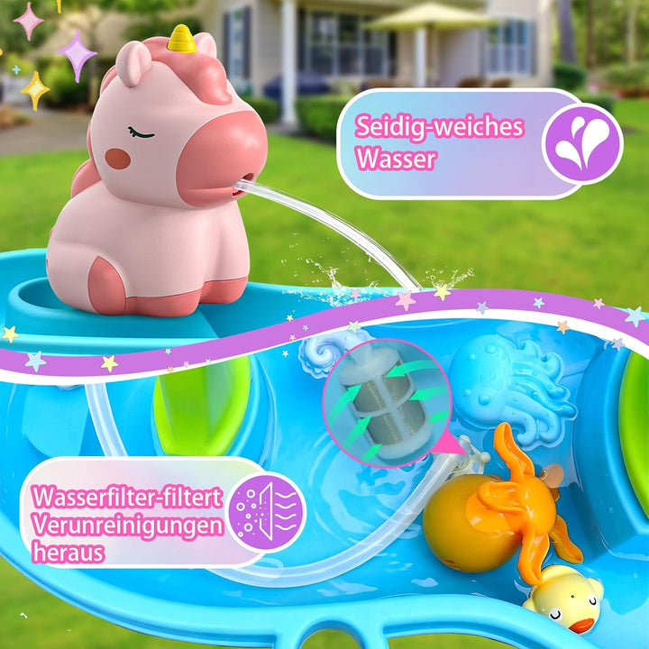 weirtoya Wasserpumpe für Wasserspieltisch Kleinkinder, 2026 Batteriebetriebene Wasserspieltischpumpe