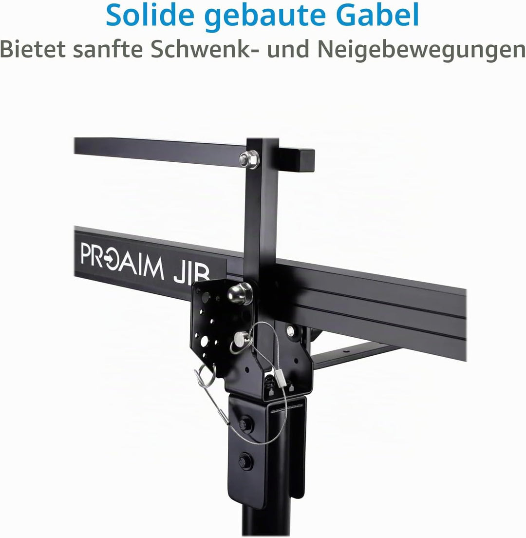 PROAIM 2,7 m Videokamera-Auslegerkran mit Ständer (P-9-TS) für Gimbals, Schwenkneig- und Flüssigkeit