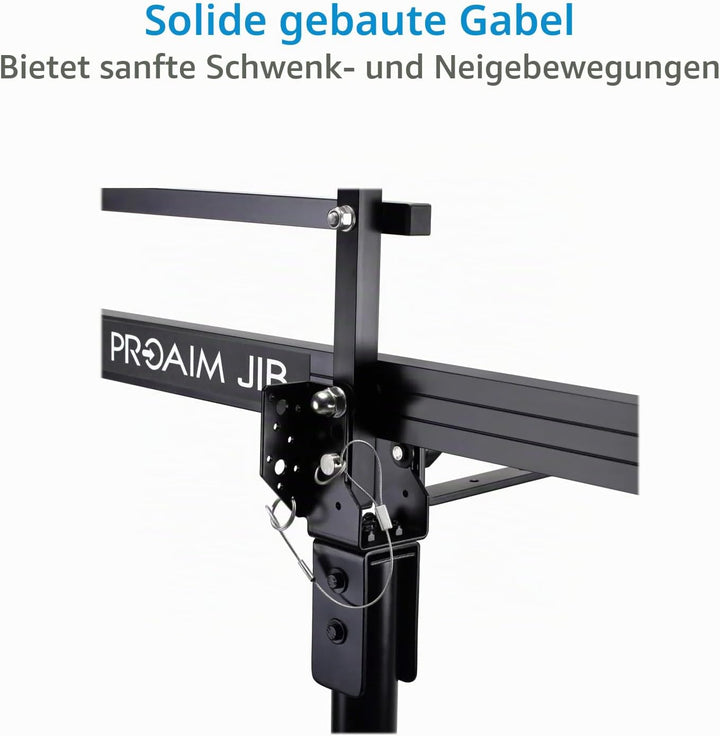 PROAIM 2,7 m Videokamera-Auslegerkran mit Ständer (P-9-TS) für Gimbals, Schwenkneig- und Flüssigkeit