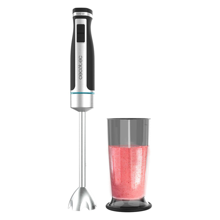 Cecotec Hand- Mixer PowerGear 1500 - Klingen aus Titanium Beschichtung, 21 Geschwindigkeitsstufen, 1