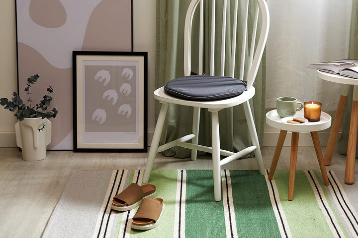 LOVELY CASA CU4689002GAL-R Nelson Gal rund 40 cm 100PE 100% Baumwolle, Baumwolle, anthrazit, 40 x 40