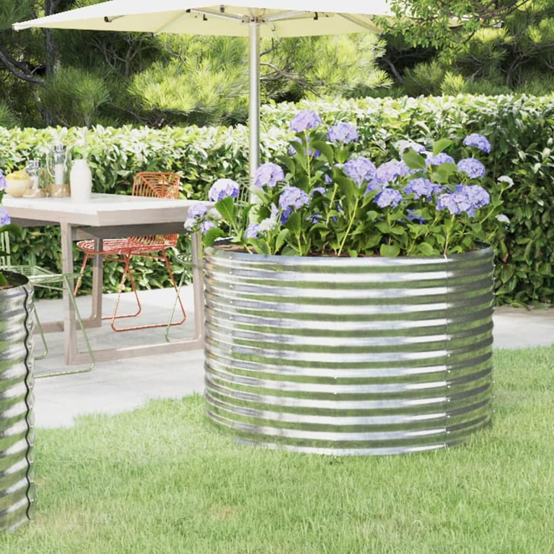 Tidyard Pflanzkübel Hochbeet Gemüsebeet Pflanzbeet Frühbeet Garten Pflanzkasten Metall Pflanzbeet Bl