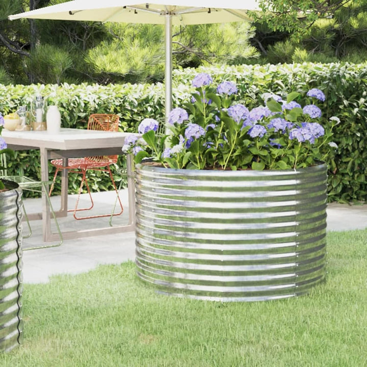 Tidyard Pflanzkübel Hochbeet Gemüsebeet Pflanzbeet Frühbeet Garten Pflanzkasten Metall Pflanzbeet Bl