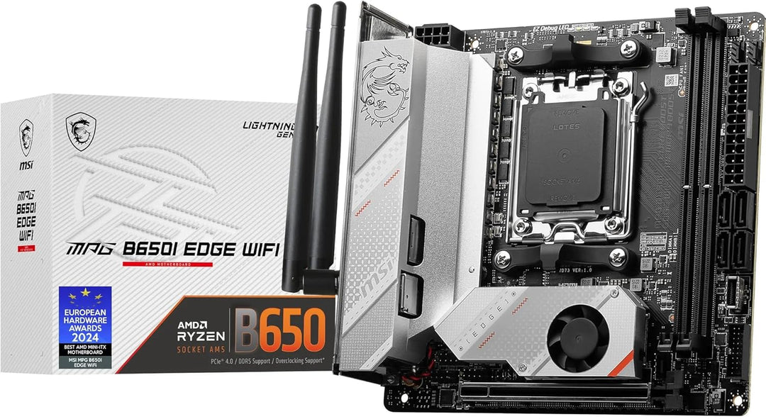 MSI MPG B650I Edge WiFi Mainboard, Mini-ITX - Unterstützt AMD Ryzen 7000 Serie Prozessoren, AM5-8 Ph