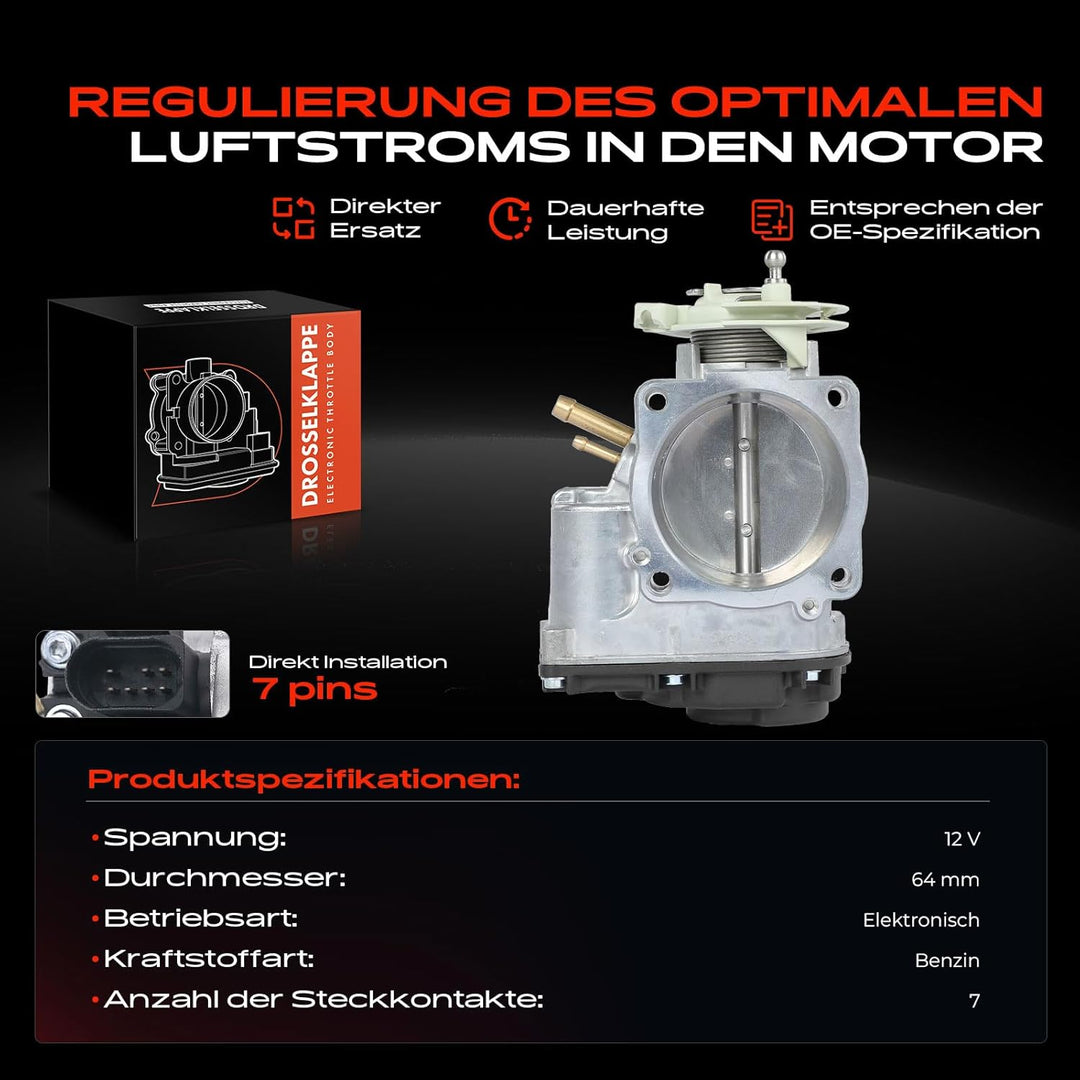 Frankberg Drosselklappe Drosselklappenstutzen für A4 8D2, B5 A6 4B2, C5 A8 4D2, 4D8 P-a-s-s-a-t 3B2
