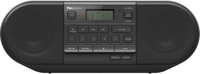 Panasonic RX-D550E-K CD Boom Box (Radio UKW, CD Player, USB, Bluetooth, Netz- und Batteriebetrieb) s