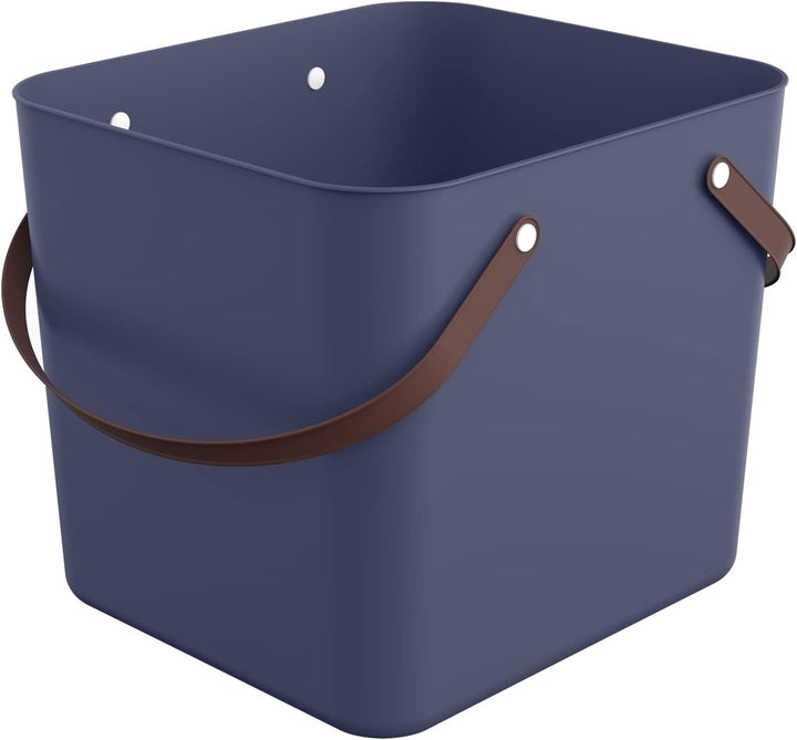 Rotho Albula Einkaufskorb, Kunststoff (PP recycelt), blau, 40l, (39,8 x 35,5 x 34 cm)