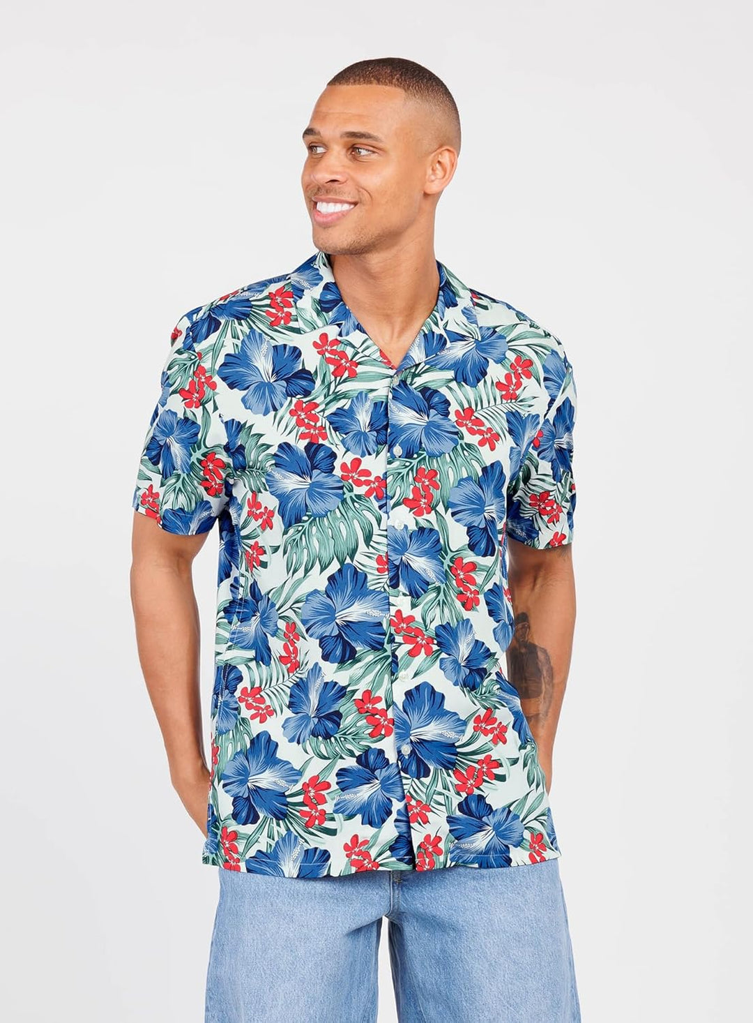 KEY LARGO Herren MSH Curacao Shortsleeve Hemden M White (1000), M White (1000)