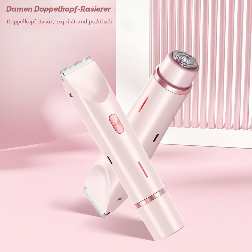 Bikini Trimmer für Frauen - Dual Head Wasserdichter Haarentfernungsrasierer, schmerzfreies Trimmen f