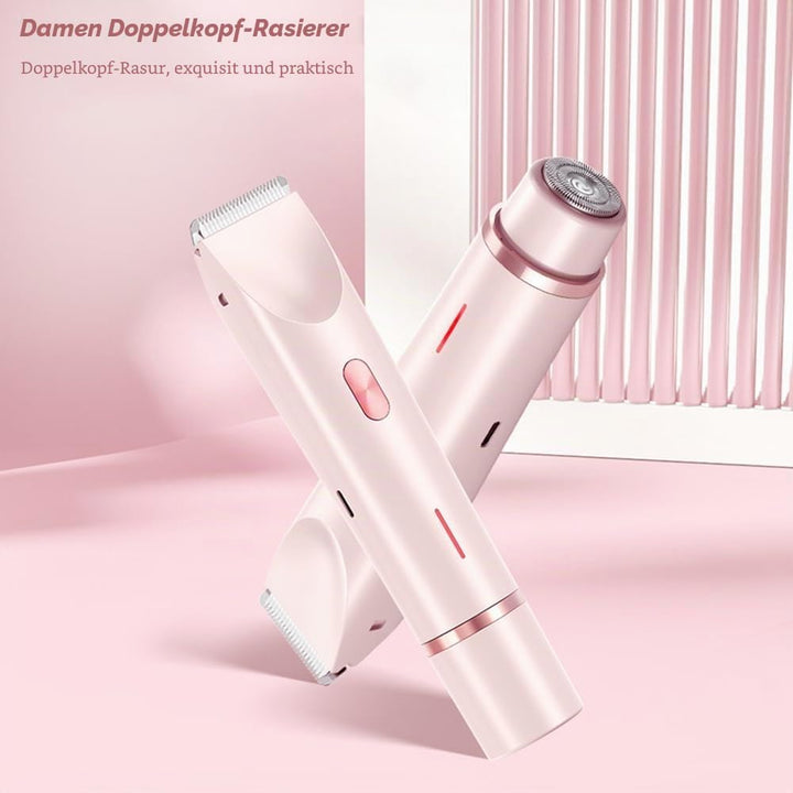 Bikini Trimmer für Frauen - Dual Head Wasserdichter Haarentfernungsrasierer, schmerzfreies Trimmen f