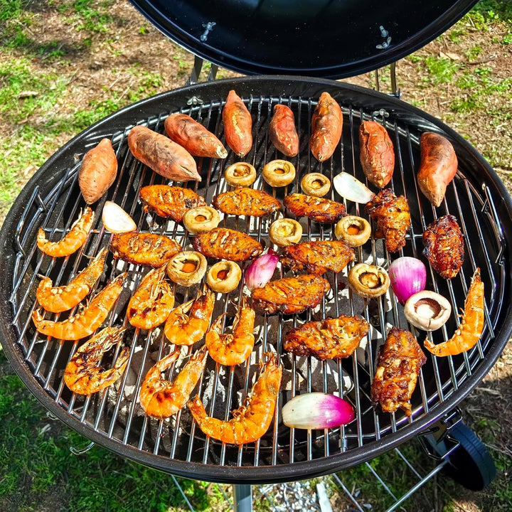 54,6cm 7436 Grillrost Rund Klappbarem für Weber 57cm Holzkohlegrills, Grillrostersatzteil für Weber