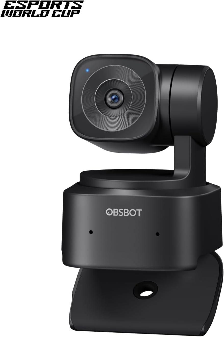 OBSBOT Tiny SE 1080P 100FPS Webcam für PC, AI Tracking PTZ Streaming Kamera mit 1/2,8" Sensor, Geste