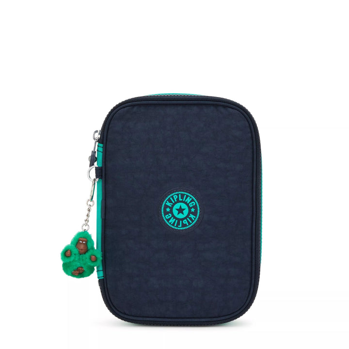 Kipling 100 Pens Case Federmäppchen, 100 Stifte Blau, Grün, Blau, Blau, Grün, Blau