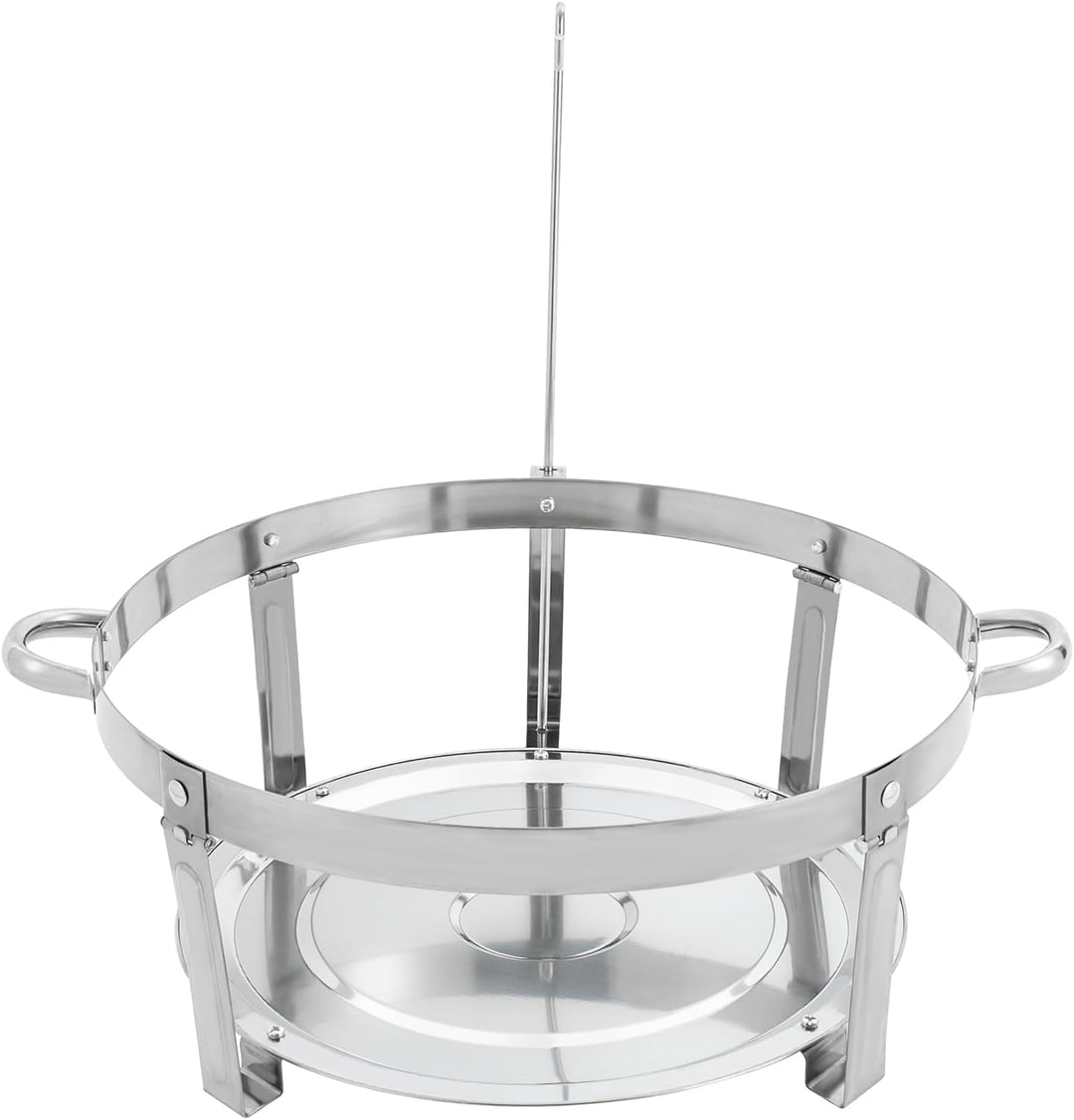 Runder Chafing Dish 9 Liter, Edelstahl Speisenwärmer mit Deckel Wärmebehälter Lebensmittel Warmer fü