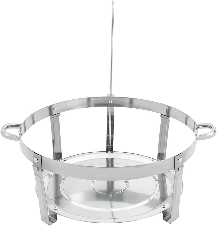 Runder Chafing Dish 9 Liter, Edelstahl Speisenwärmer mit Deckel Wärmebehälter Lebensmittel Warmer fü