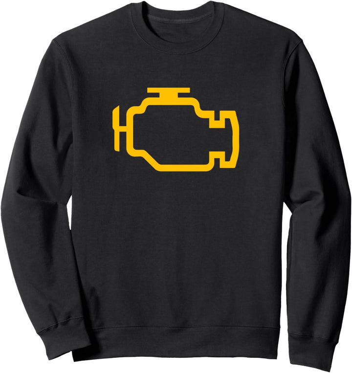 T-Shirt mit gelber Motorkontrollleuchte Sweatshirt