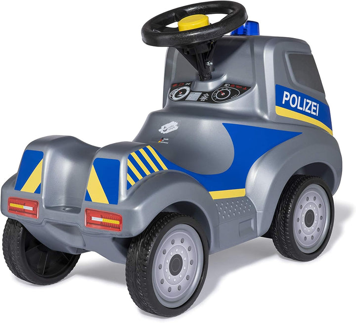 Polizei Rutscher (Babyrutscher mit Blaulicht + Sirene, Lenkrad mit Hupe, Polizei-Fahrzeug mit Kniemu