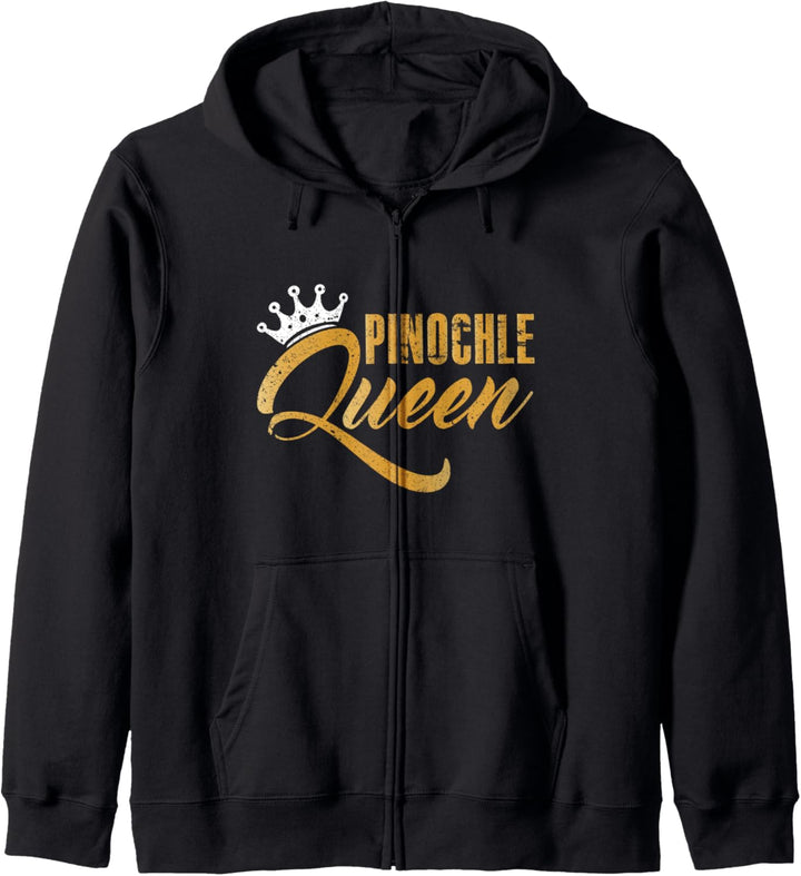 Pinochle Queen Card Game Gamer Player Trick-Taking Kapuzenjacke