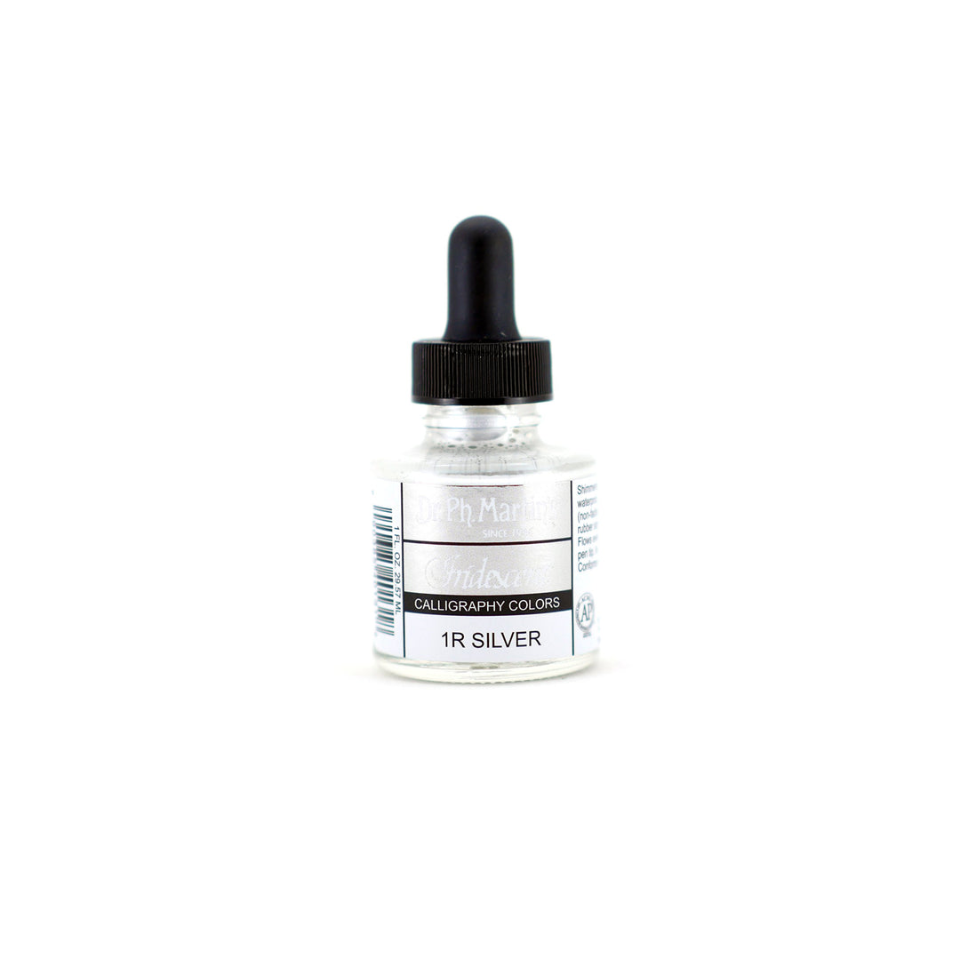 Dr. Ph. Martin's Schillernde Kalligraphie-Farbe, 28 g, schillerndes Silber (1R)