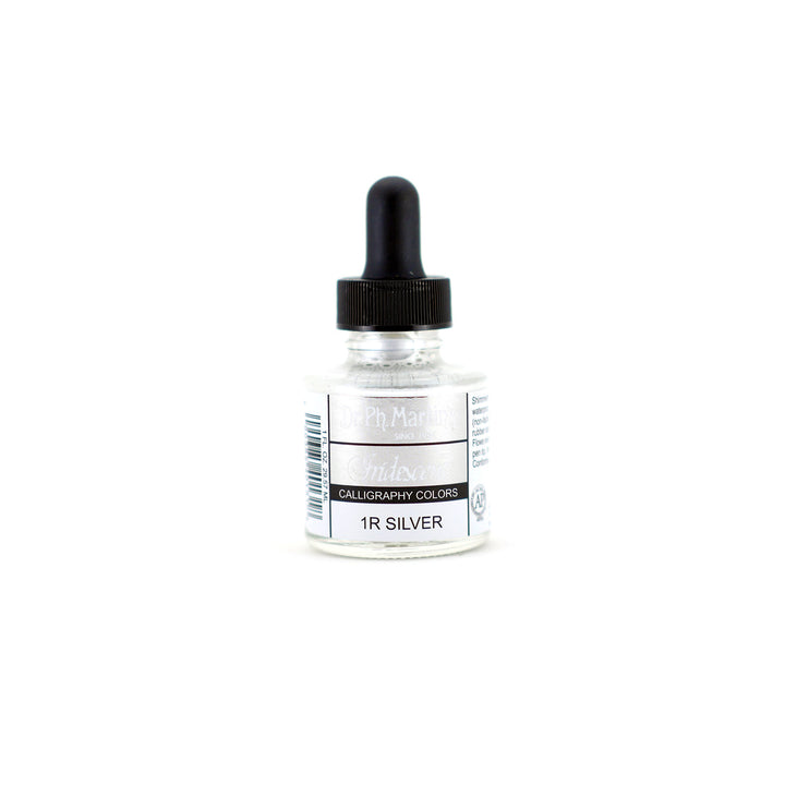 Dr. Ph. Martin's Schillernde Kalligraphie-Farbe, 28 g, schillerndes Silber (1R)