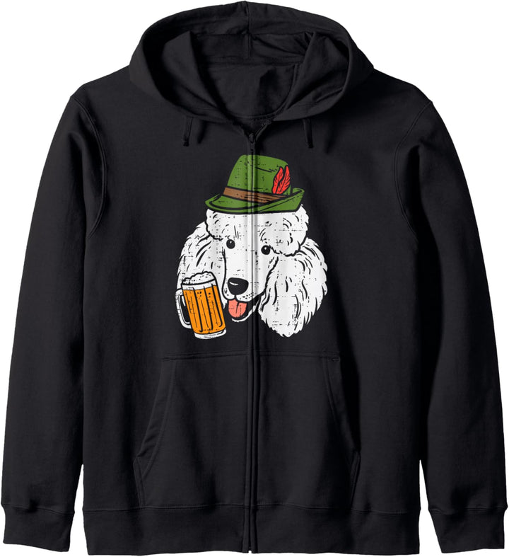 Deutscher Pudel Oktoberfest Bayerischer Hundebesitzer Herren Damen Kapuzenjacke