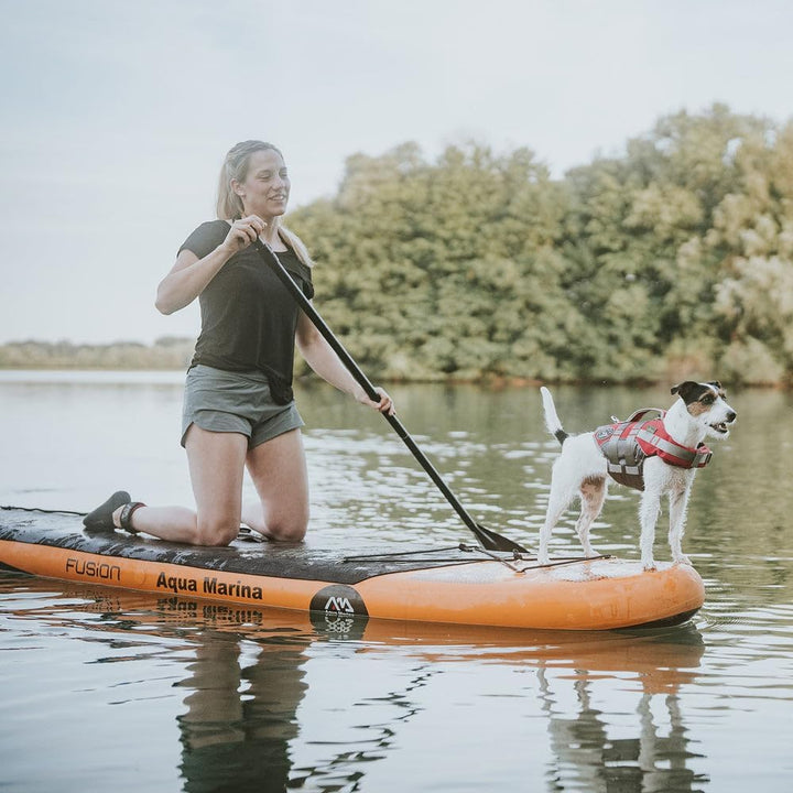 HUNTER Hunde-Schwimmweste MOSS, Farbe: rot, maximale Sicherheit durch starken Auftrieb, individuell