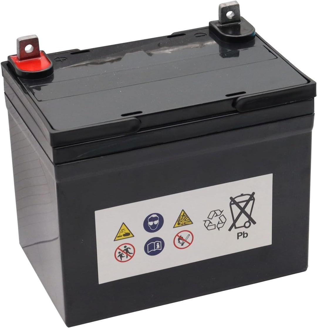 SECURA Batterie 12V 22Ah (+ Pol Rechts) kompatibel mit AGS AJ102 Rasentraktor