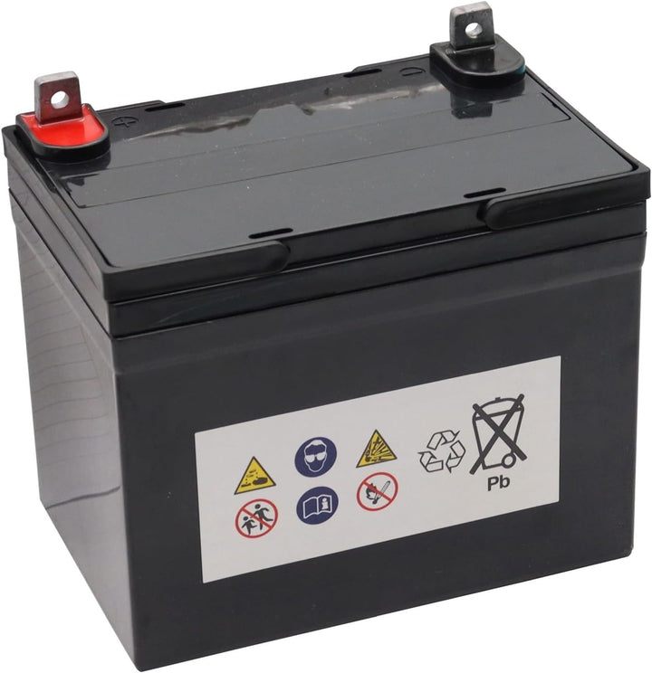 SECURA Batterie 12V/22A kompatibel mit Rasentraktor Aufsitzmäher rechts
