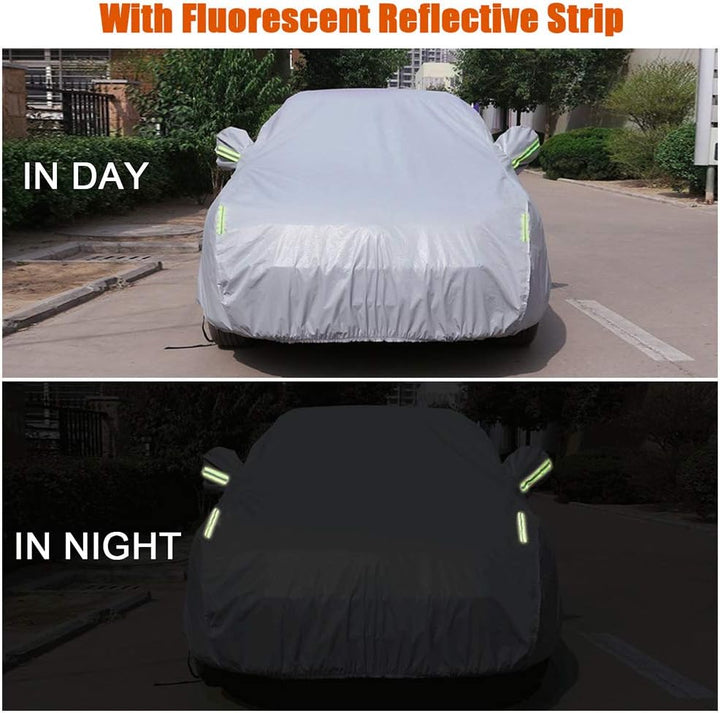 Shkalacar Autoabdeckung für den Aussenbereich, atmungsaktiv, UV-beständig, schneeabweisend, mit fest