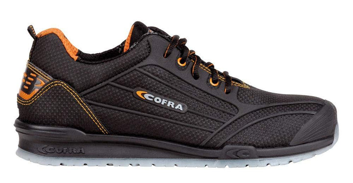 Cofra 78881-000.W37 CREGAN S3 SRC Sicherheitsschuhe, Schwarz/Orange, Grösse 37 37 EU, 37 EU