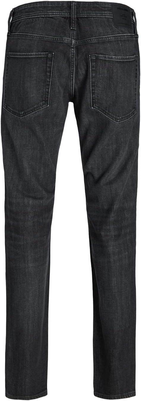 JACK & JONES Men's JJITIM JJORIGINAL AM 167 LID Jeans, Black Denim, 32W / 34L