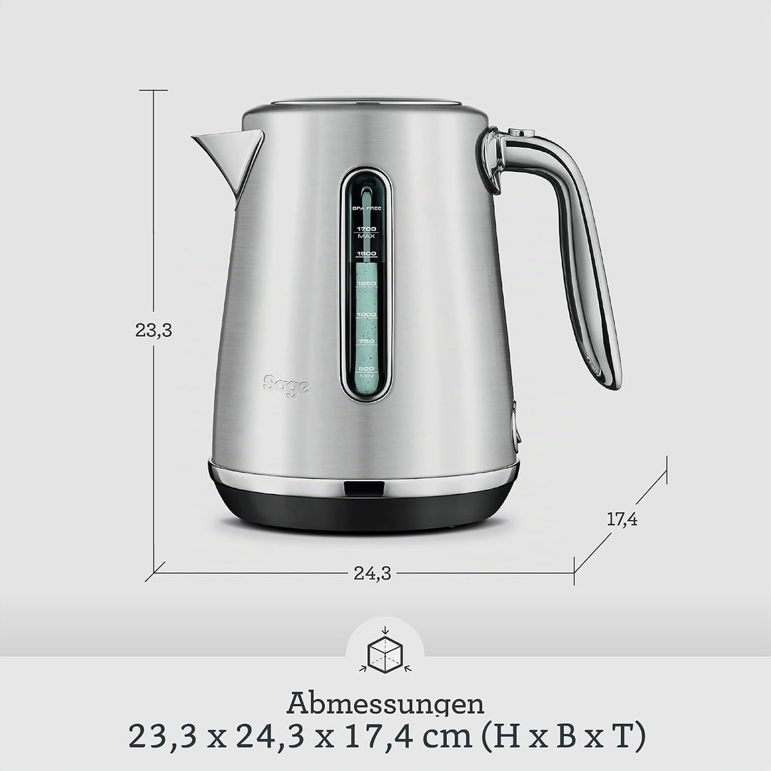Sage - The Soft Top Luxe - Wasserkocher mit Kontrollanzeige - 1,7 L Fassungsvermögen, Schnelles Sied