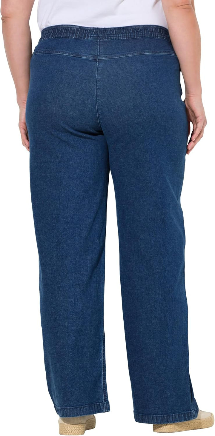 Ulla Popken Damen Marlene, Weit Jeans 50 Dark Blue Denim, 50 Dark Blue Denim