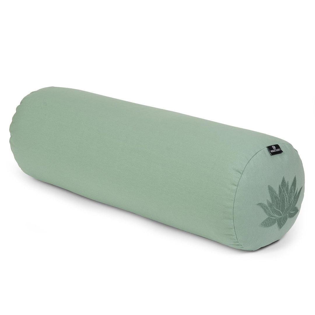 Yoga Studio Bio-Buchweizen-Lotus-Kissen, 23 x 61 cm, Baumwolle, Meditationskissen mit YKK-Reissversc