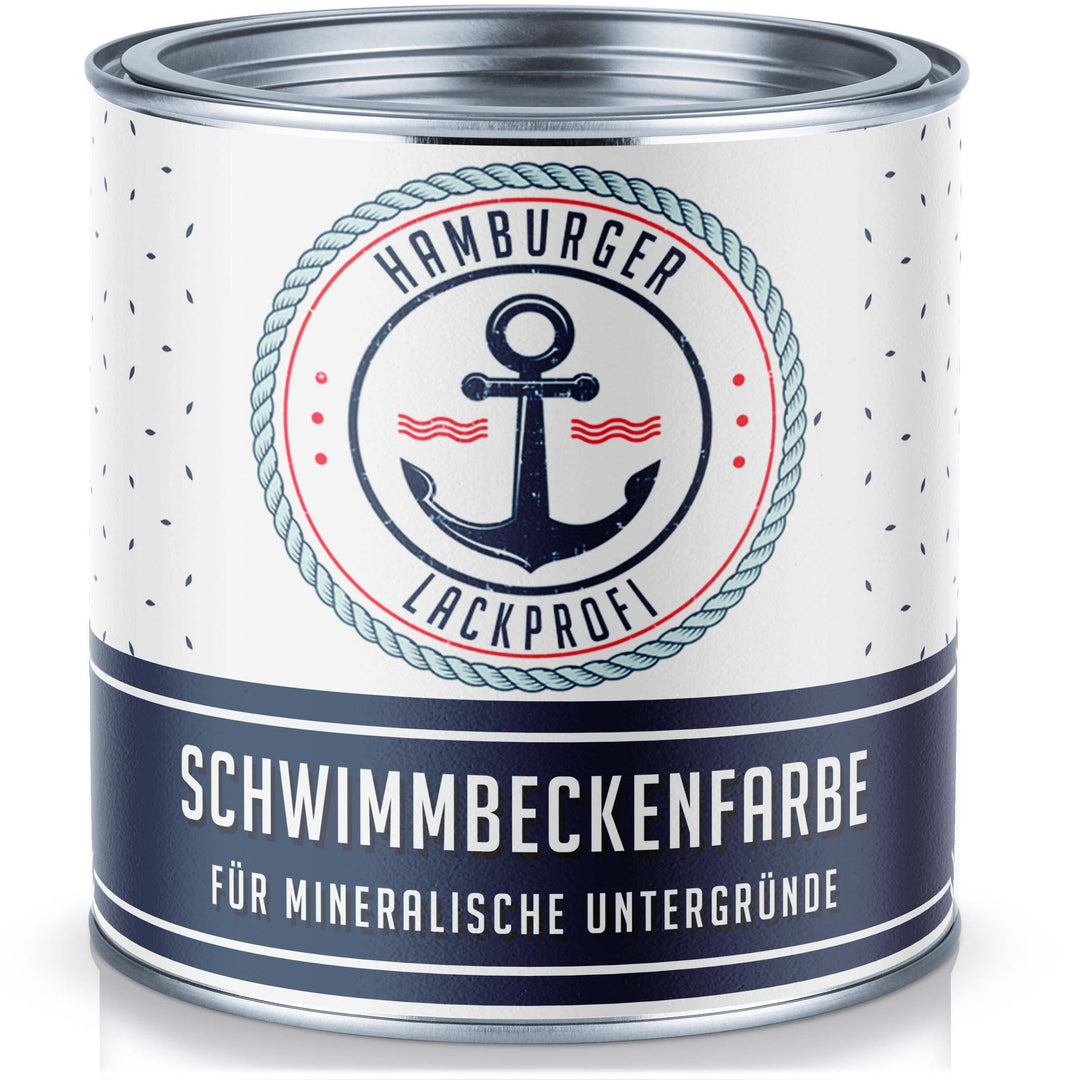 Schwimmbeckenfarbe SEIDENMATT Staubgrau RAL 7037 Grau für Beton Poolfarbe Schwimmbadfarbe Schwimmbec