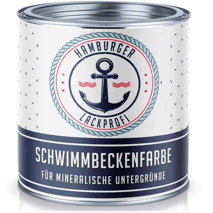 Schwimmbeckenfarbe SEIDENMATT Staubgrau RAL 7037 Grau für Beton Poolfarbe Schwimmbadfarbe Schwimmbec
