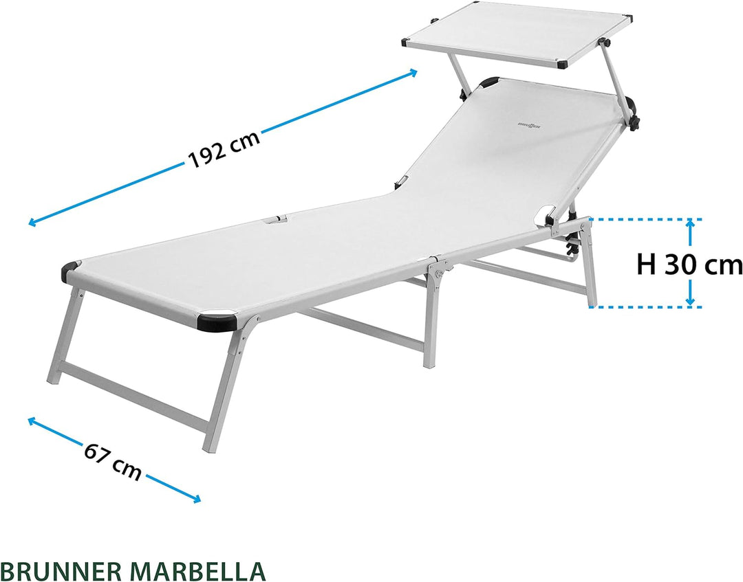 BRUNNER Strandliege Marbella weiss