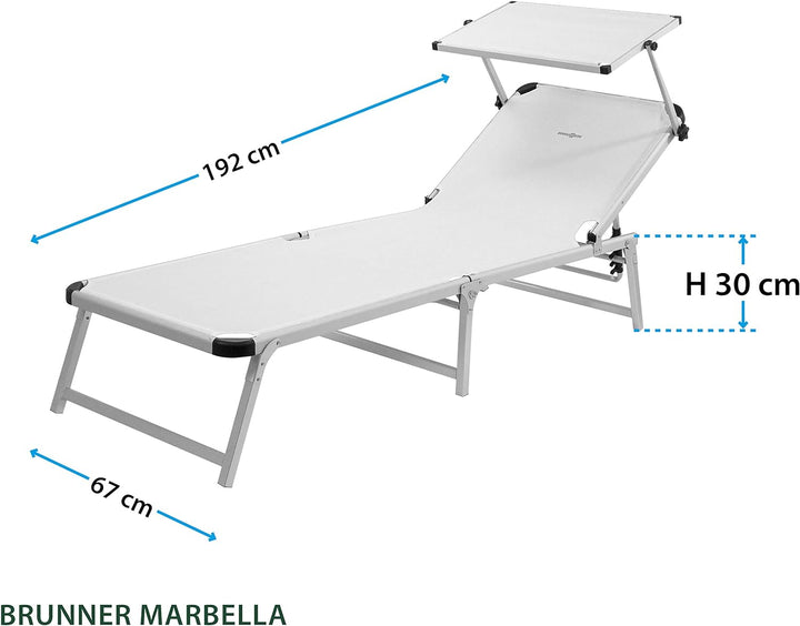 BRUNNER Strandliege Marbella weiss