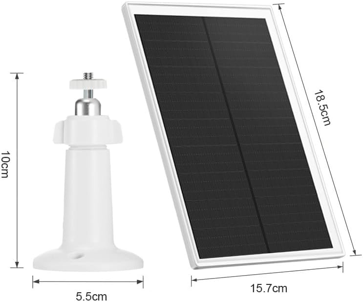 Solarmodul für Kamera [6W, IP65] - Kompatibel mit Überwachungskamera, Türklingel &amp; Aussenleuchten (5
