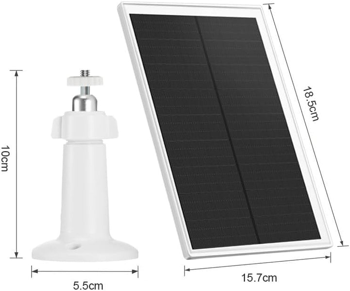 Solarmodul für Kamera [6W, IP65] - Kompatibel mit Überwachungskamera, Türklingel &amp; Aussenleuchten (5