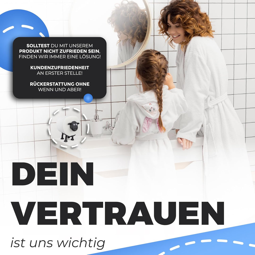 LAYERSMITH® Schaf Toilettenpapierhalter 3er [DAS ORIGINAL] Stapelbar für 42mm Rollen - Perfekt als D