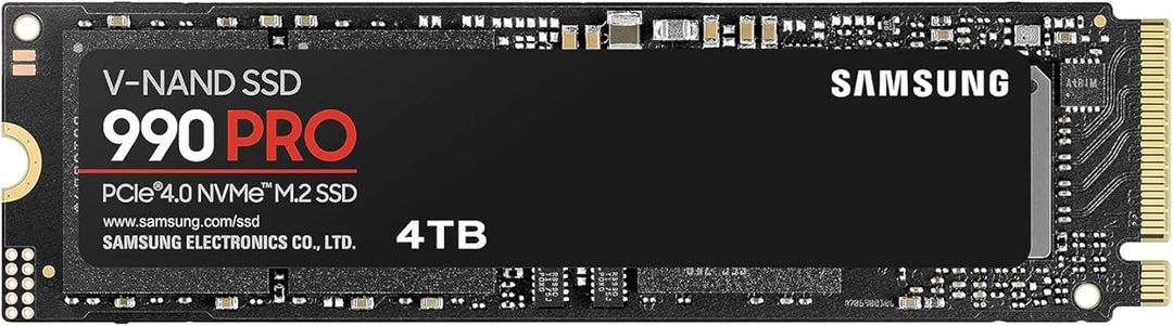 Samsung 990 PRO NVMe M.2 SSD, 4 TB, PCIe 4.0, 7.450 MB/s Lesen, 6.900 MB/s Schreiben, Interne SSD, F