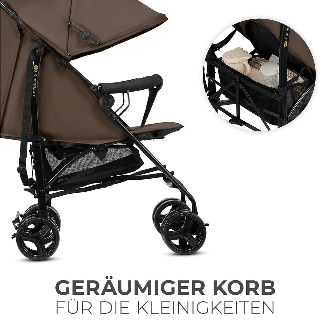 Kinderkraft TIK Kinderwagen, Liegebuggy, Sportwagen, Leicht - 6,5kg, Drehbare Vorderräder, Verstellb
