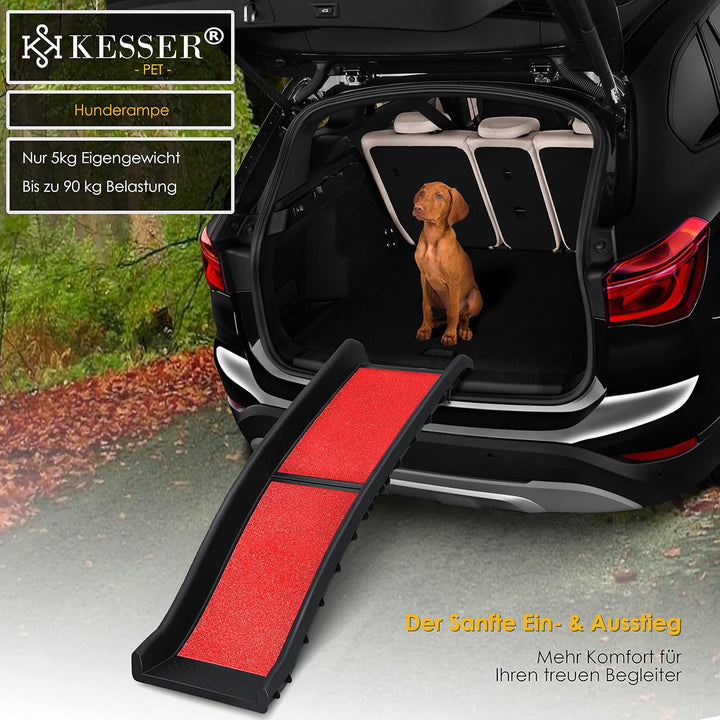 KESSER® Hunderampe klappbar Hundetreppe Hundeautorampe Auto Kofferraumrampe für Haustiere Einstiegsh