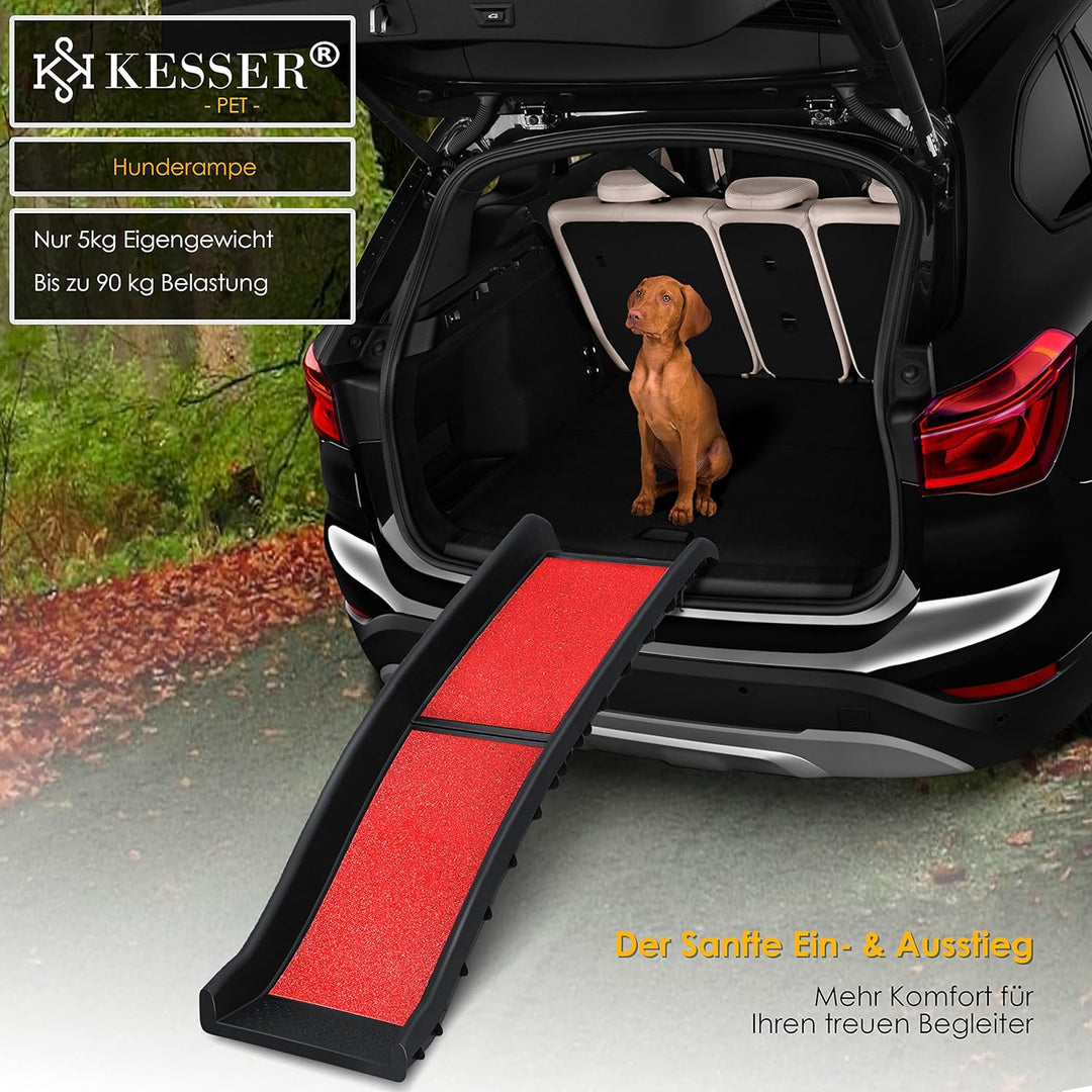 KESSER® Hunderampe klappbar Hundetreppe Hundeautorampe Auto Kofferraumrampe für Haustiere Einstiegsh